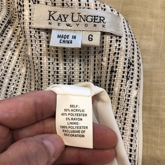 Kay Unger gray and white‎ mingled dress - Picture 6 of 12